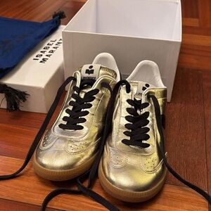 Isabel Marant Kaycee Sneakers (Gold and Black)